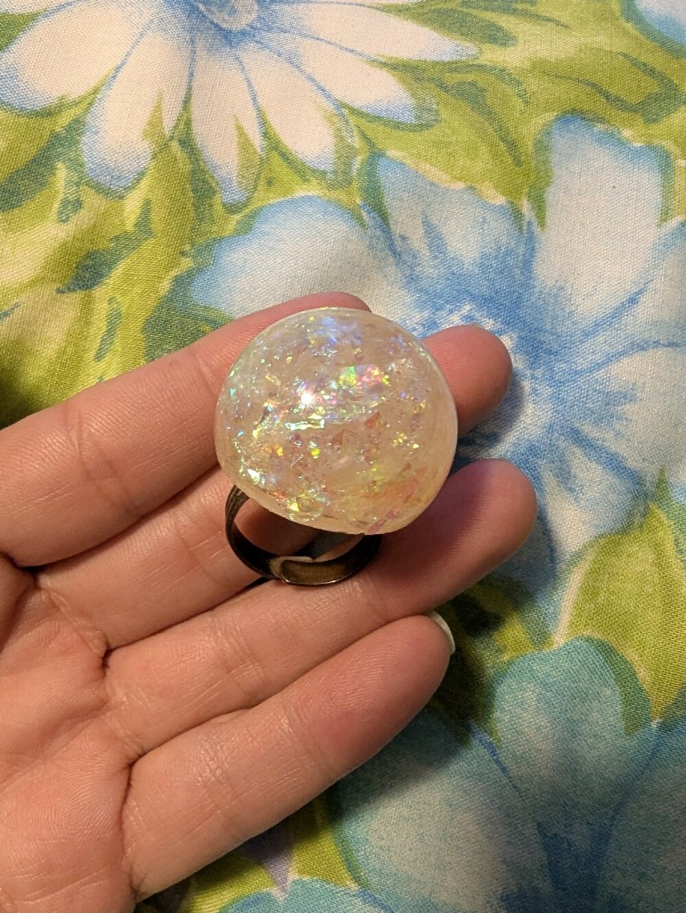 EVC IRIDESCENT LUCITE RING - Picture 6 of 11